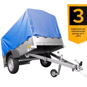 Pkw Anhänger mit Plane GARDEN TRAILER 201 KIPP 200×125 cm | 750 kg | kippbar | Hochplane | UNITRAILER