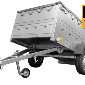 Kippbarer Pkw Anhänger GARDEN TRAILER 201 KIPP mit Bordwandaufsatz, Stützrad & Flachplane | 750 kg | UNITRAILER