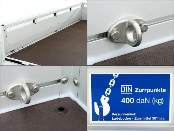 Koch PKW-Anhänger Typ U7 150×300 cm | 750 kg | Flachplane Profi blau | Alu-Tieflader - Imagen 6