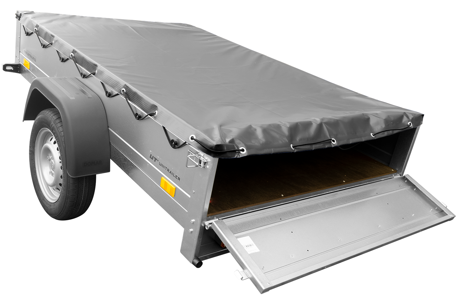 Pkw Anhänger kippbar Garden Trailer 201 KIPP 200×125 cm mit Flachplane & Stützrad | 750 kg | UNITRAILER - Imagen 2