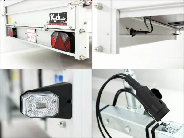 Koch PKW-Anhänger Typ U7 150×300 cm | 750 kg | Flachplane Profi blau | Alu-Tieflader - Imagen 5