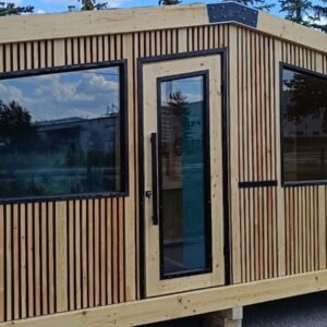 Luxus Holzsauna 11 m² mit Ruhebereich – Schlüsselfertige Gartensauna ganzjährig nutzbar