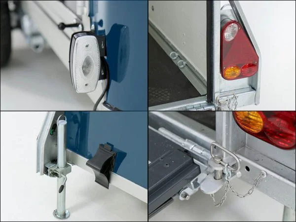 Remorque fermée Debon Cargo 1300 Vollpoly 1300 kg – Remorque cargo aérodynamique 100 km/h - Imagen 2