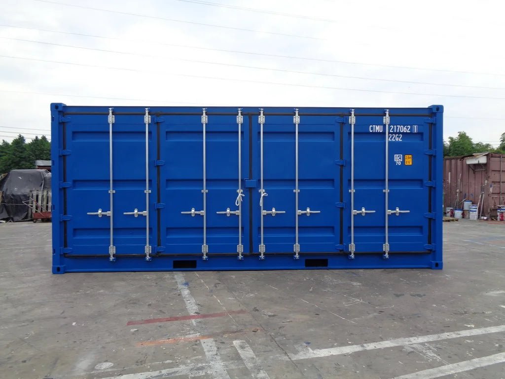 Contenedor marítimo 20 pies lateral abierto azul nuevo - Imagen 5