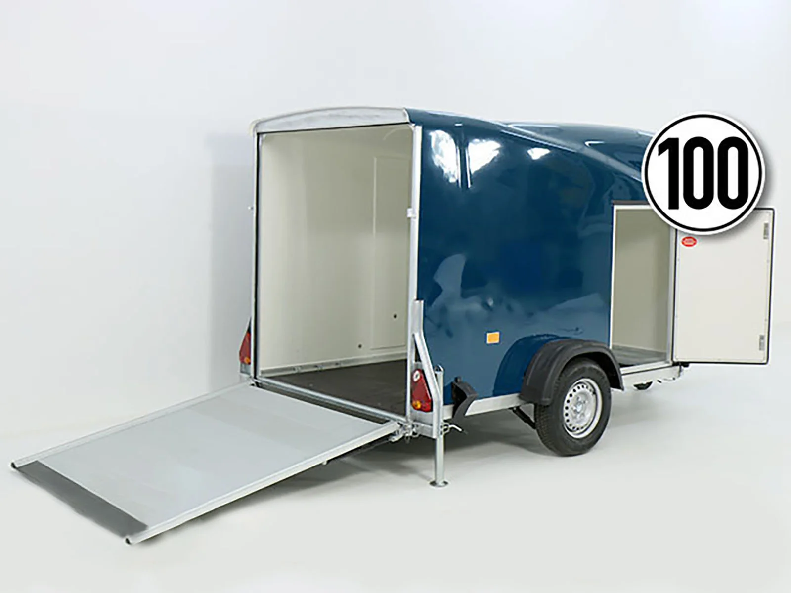 Remorque fermée Debon Cargo 1300 Vollpoly 1300 kg – Remorque cargo aérodynamique 100 km/h - Imagen 13