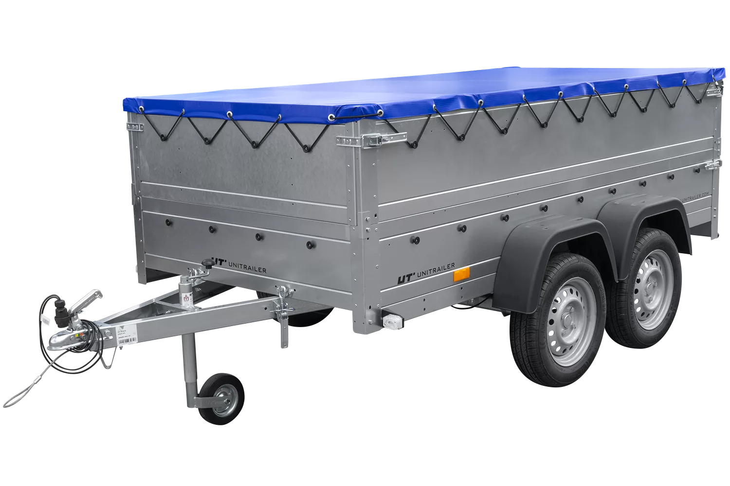 Tandemachser Anhänger GARDEN TRAILER 264/2 KIPP 264×125 | 750 kg | Bordwandaufsatz & Flachplane | UNITRAILER - Imagen 10