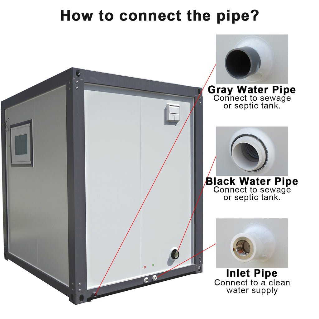 Sanitario Portátil con Cortina de Ducha - Imagen 10