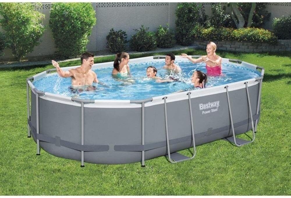 Piscina elevada de acero eléctrico 56448-3 de 488 x 305 x 107 cm