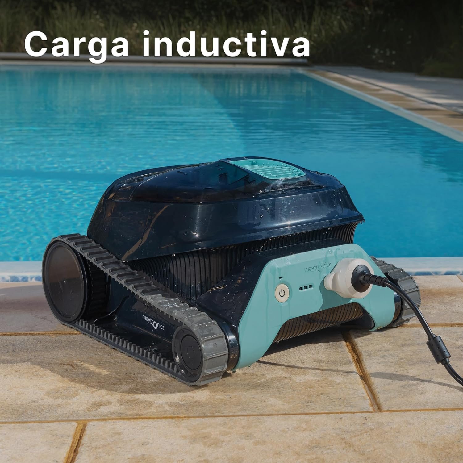 Robot limpiafondos automático con batería para Piscinas enterradas de 10m - Imagen 3