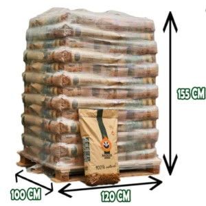 Pellets BADGER ENplus A1 – 100% Coníferas | Palet Desechable 15 kg / Bolsa