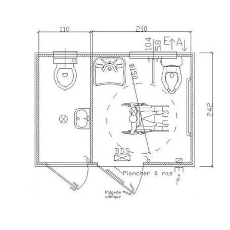 Módulo Sanitario PMR nuevo con WC PMR y Lavabo PMR - Imagen 11