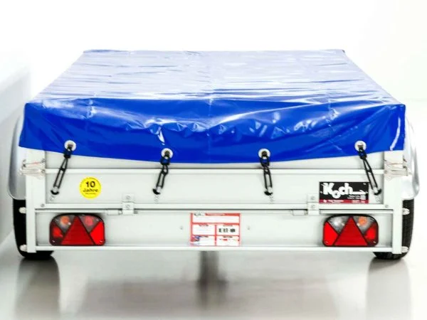 Koch PKW-Anhänger Typ U7 150×300 cm | 750 kg | Flachplane Profi blau | Alu-Tieflader - Imagen 12
