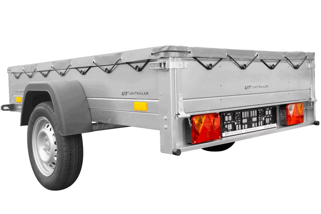 Pkw Anhänger kippbar Garden Trailer 201 KIPP 200×125 cm mit Flachplane & Stützrad | 750 kg | UNITRAILER - Imagen 7