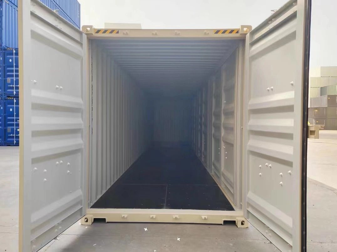 Contenedor marítimo 40 pies lateral abierto beige nuevo