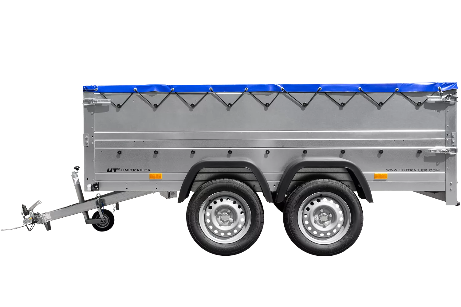 Tandemachser Anhänger GARDEN TRAILER 264/2 KIPP 264×125 | 750 kg | Bordwandaufsatz & Flachplane | UNITRAILER - Imagen 6