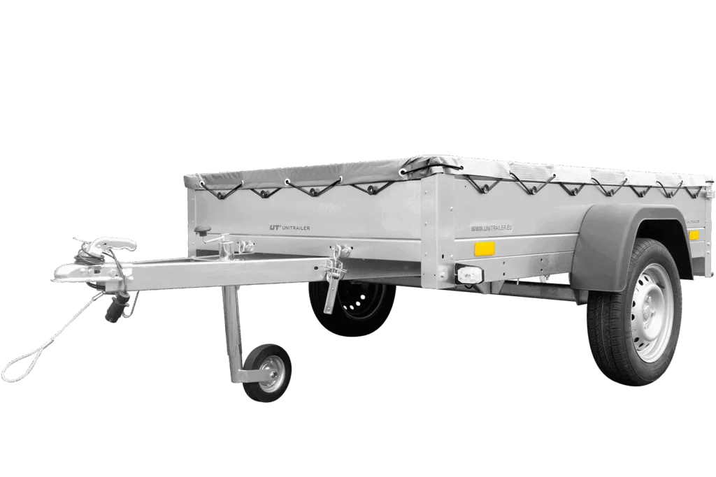 Pkw Anhänger kippbar Garden Trailer 201 KIPP 200×125 cm mit Flachplane & Stützrad | 750 kg | UNITRAILER - Imagen 5