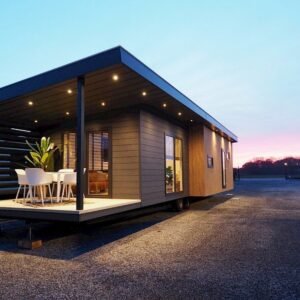 De Bergjes Rushmore Mobilheim mit Veranda – Luxus-Chalet mit 2 Schlafzimmern