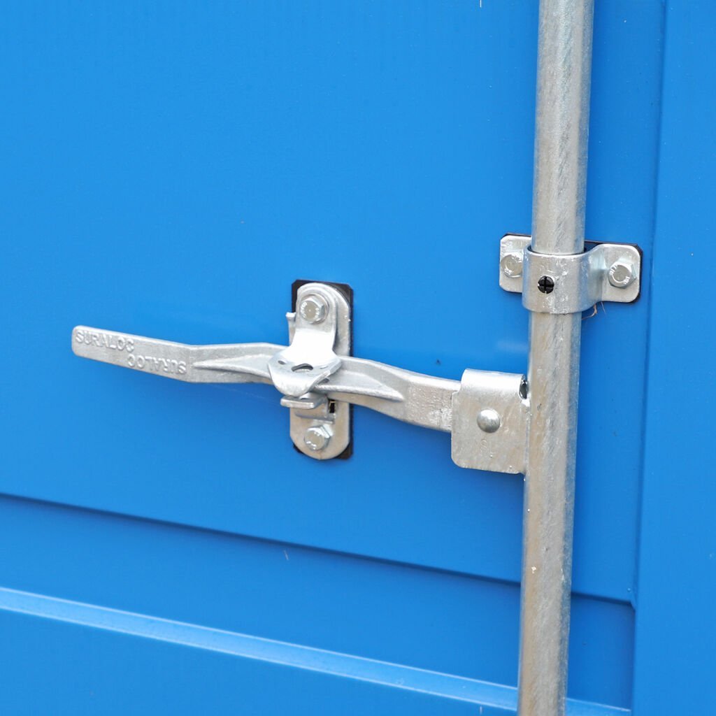 Gebrauchter 10 Fuß Materialcontainer mit Stahlboden – Staplergeeignet – Blau - Imagen 2