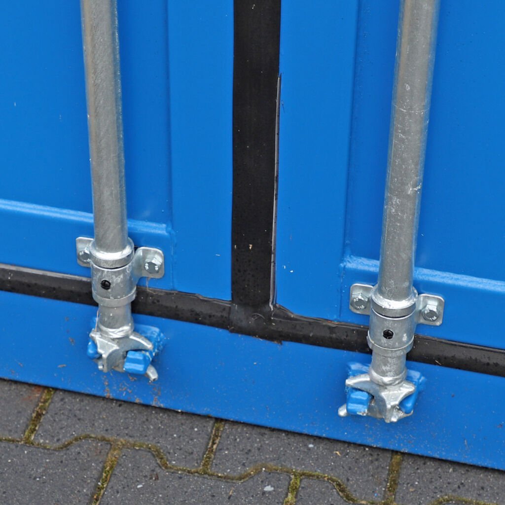 Gebrauchter 10 Fuß Materialcontainer mit Stahlboden – Staplergeeignet – Blau - Imagen 3