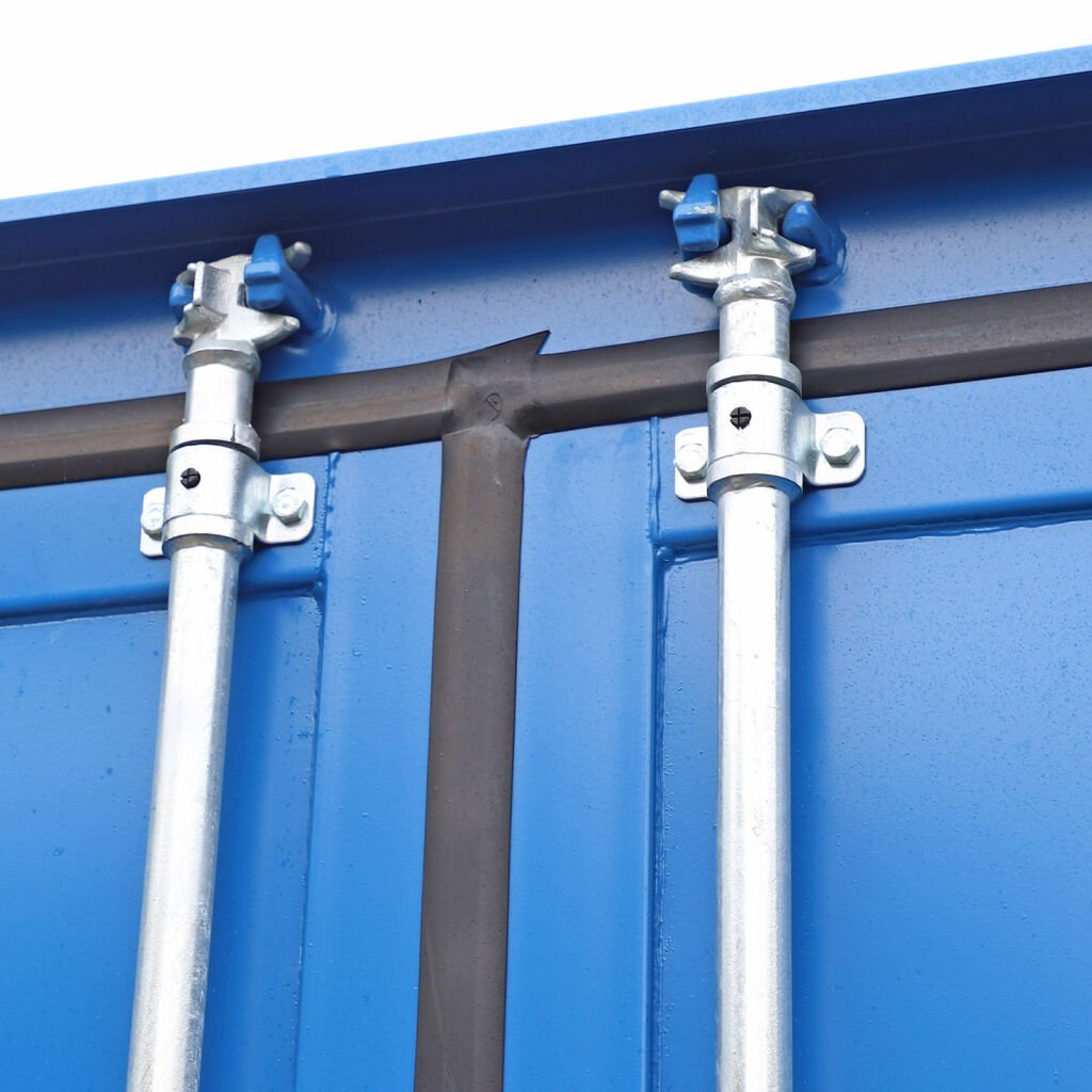 Gebrauchter 10 Fuß Materialcontainer mit Stahlboden – Staplergeeignet – Blau - Imagen 4