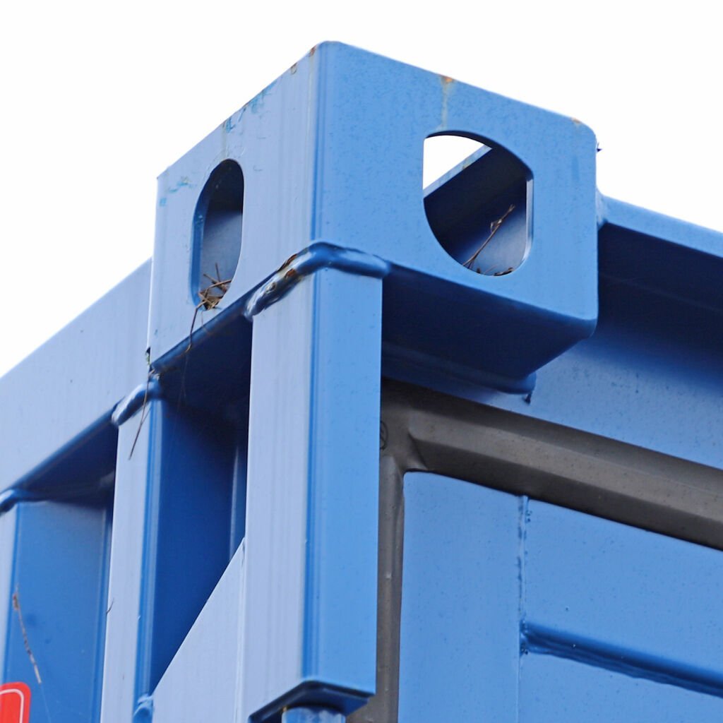 Gebrauchter 10 Fuß Materialcontainer mit Stahlboden – Staplergeeignet – Blau - Imagen 5