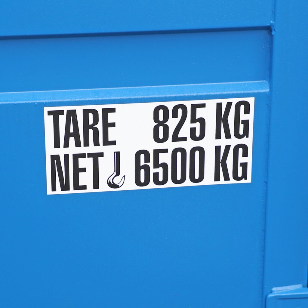 Gebrauchter 10 Fuß Materialcontainer mit Stahlboden – Staplergeeignet – Blau - Imagen 6