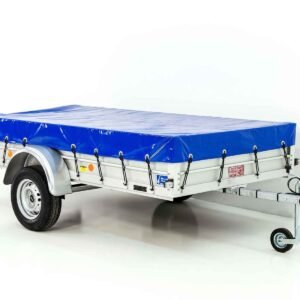 Koch PKW-Anhänger Typ U7 150×300 cm | 750 kg | Flachplane Profi blau | Alu-Tieflader