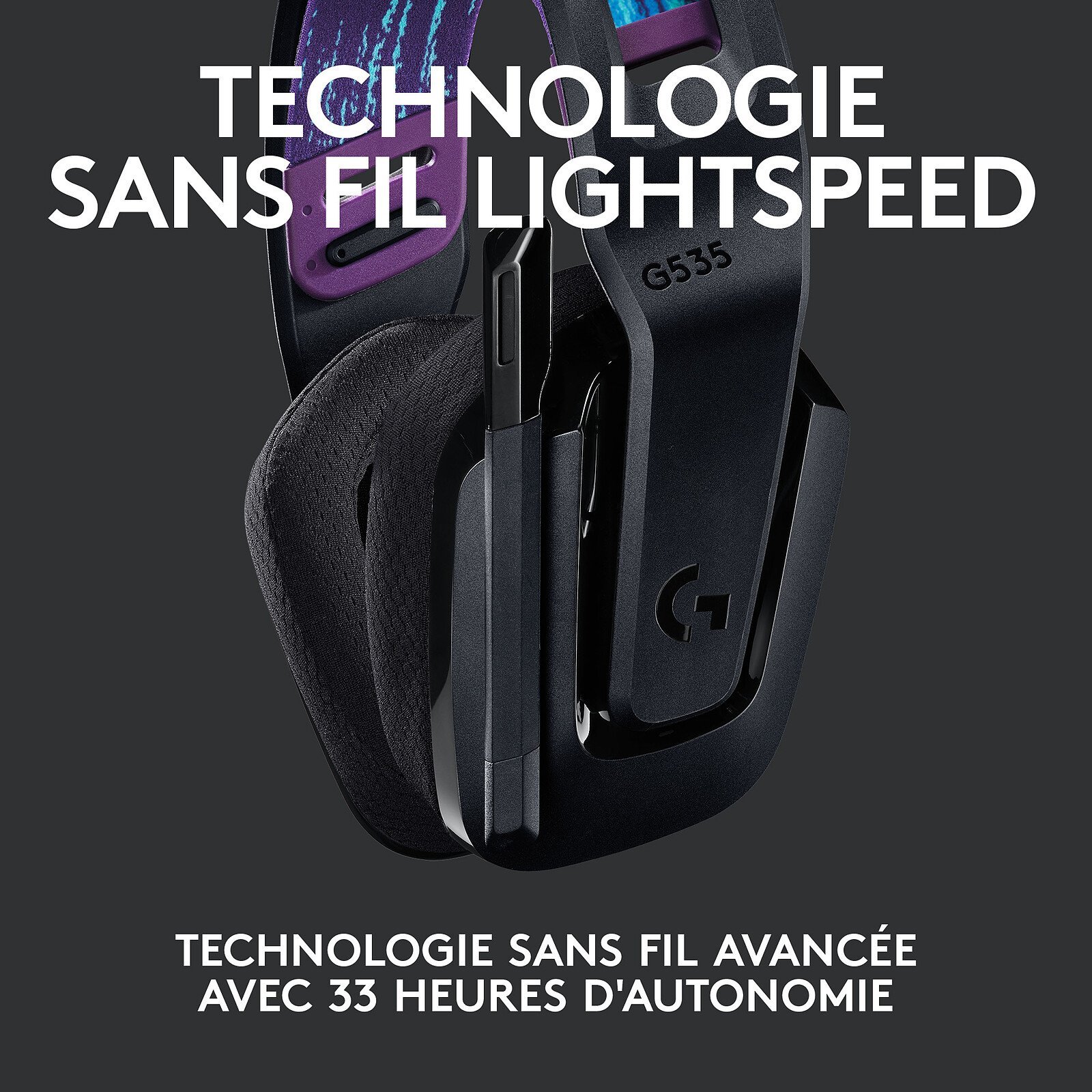 Logitech G535 Lightspeed Auriculares Gaming Inalámbricos para PC, PS4 y PS5 - Imagen 2