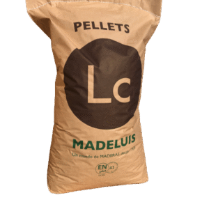 Pellets de Pino ENplus A1 – Palet 65 Sacos | Saco de Papel Ecológico | Alta Calidad