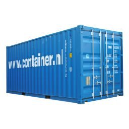 20 Fuß Materialcontainer neu mit CSC-Zertifikat – RAL 5010 Blau – Doppelflügeltür