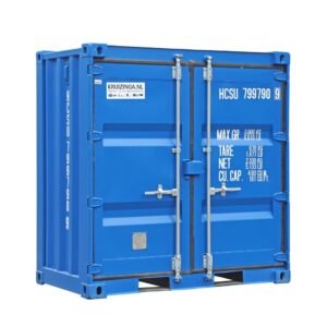 Materialcontainer 4 Fuß Neu – Kompakter Stahlcontainer mit Holzboden | RAL 5013