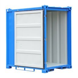 5 Fuß Materialcontainer zur Miete – CSC-zertifiziert – RAL 5010 Blau – Stahlboden - Imagen 2