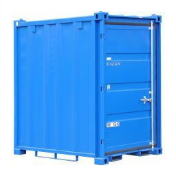 5 Fuß Materialcontainer zur Miete – CSC-zertifiziert – RAL 5010 Blau – Stahlboden