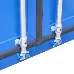 6 Fuß Materialcontainer zur Miete – CSC-zertifiziert – RAL 5010 Blau – Stahlboden - Imagen 4