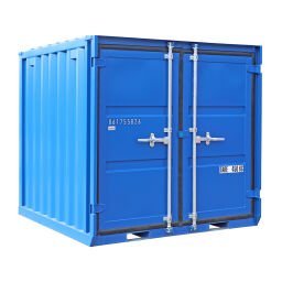 6 Fuß Materialcontainer mit Holzboden kaufen – RAL 5010 Blau – Staplergeeignet