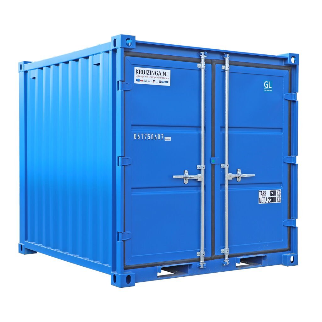 Neuer 8 Fuß Materialcontainer mit Holzboden – CSC-zertifiziert – RAL 5010 Blau
