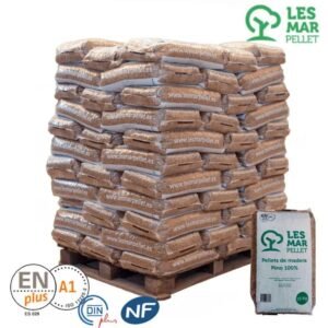 Pellets Lesmar ENplus® A1 – 100% Pino Natural | Alta Densidad y Bajo Contenido de Cenizas