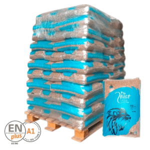 Pellets Mi Pellet y Más – Serrín de pino 100% descortezado | Certificación ENplus A1