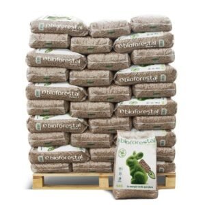 Pellets BIOFORESTAL ENplus A1 – 1 Palet (70 Sacos de 15 kg) | 1.050 kg | Calidad Premium