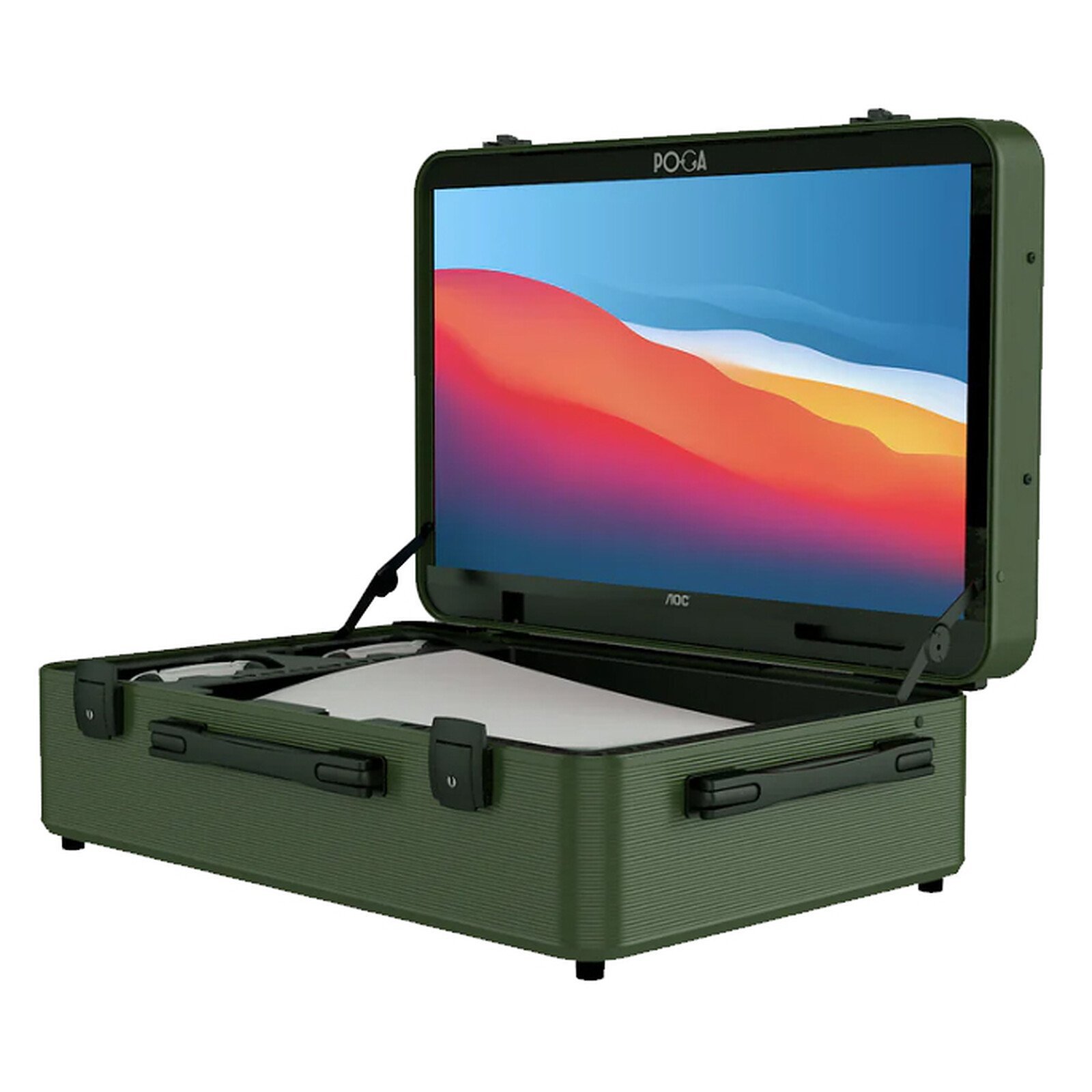 POGA Lux – Maletín Gaming Portátil con Pantalla 24” 180Hz Full HD para PS5 - Imagen 2