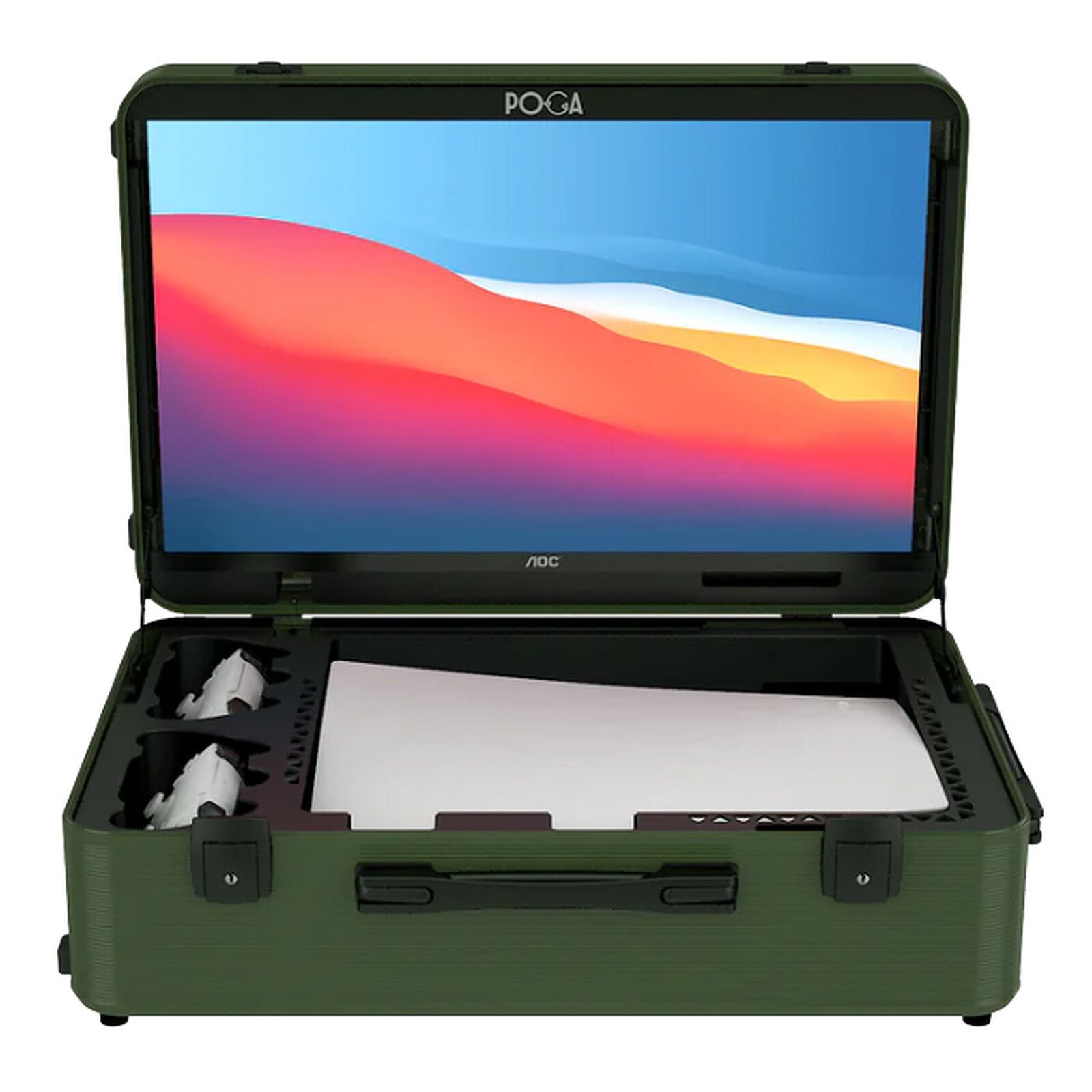 POGA Lux – Maletín Gaming Portátil con Pantalla 24” 180Hz Full HD para PS5