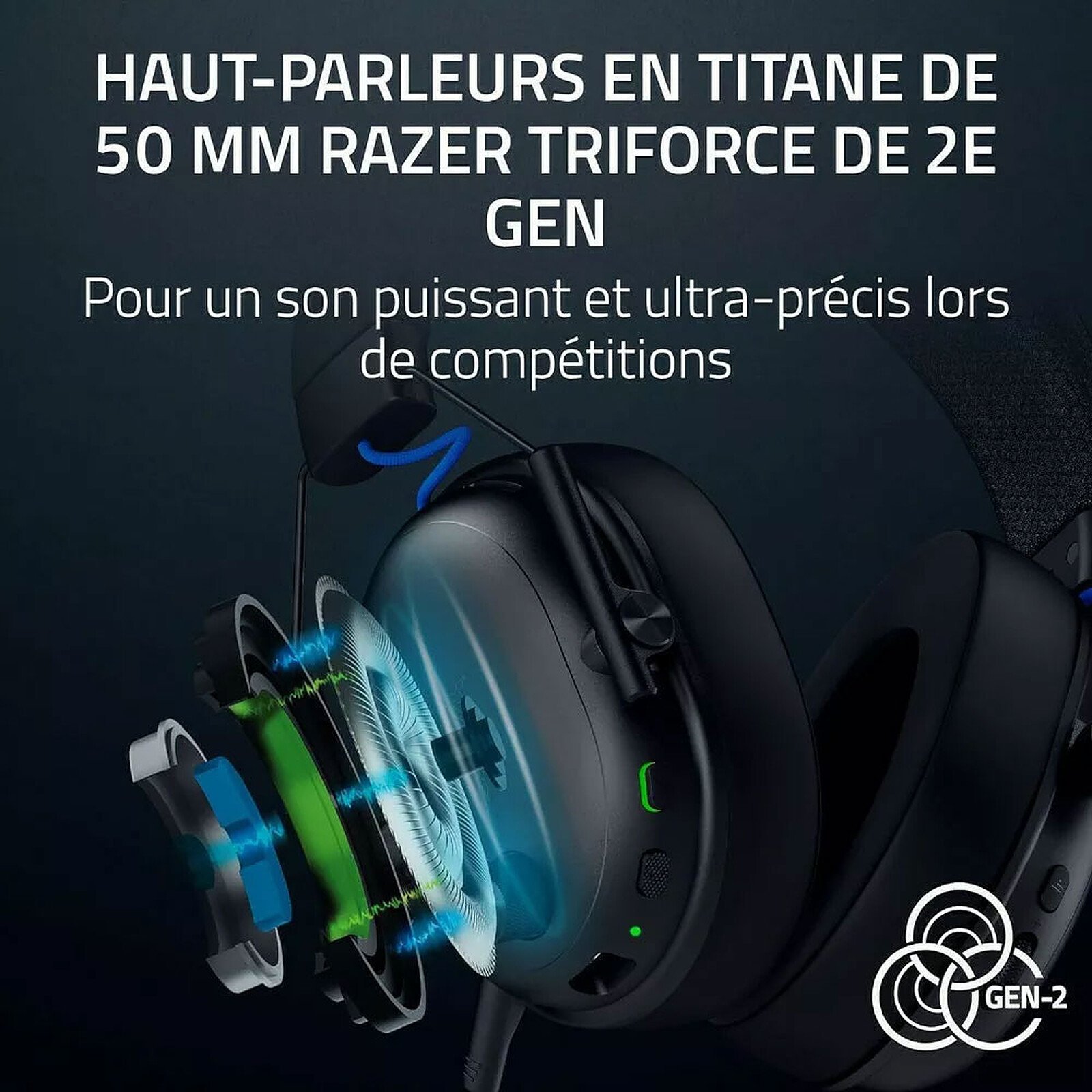 Razer BlackShark V3 para PlayStation – Auriculares Inalámbricos Gaming 2.4 GHz, Bluetooth, 50 mm, Baja Latencia - Imagen 5