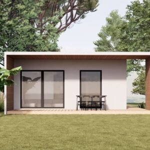 Schlüsselfertiges Modulhaus 67 m² – Spanische Architektur, 3 Schlafzimmer, ganzjährig nutzbar